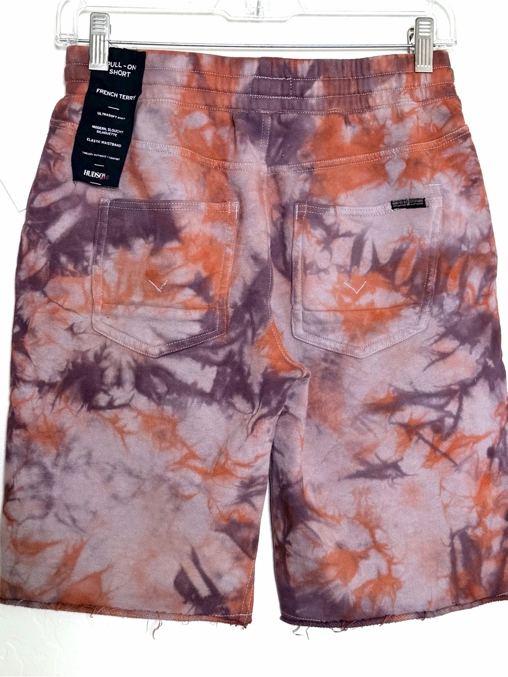 Hudson Kids Tie-Dye French Terry Cotton Jogger Sweatshorts Shorts L Large NWT - Picture 6 of 8